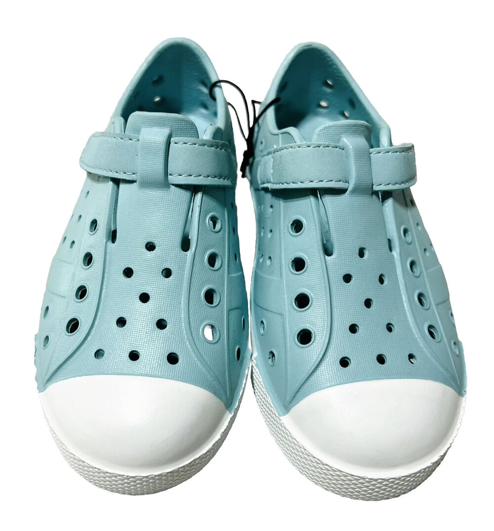DSG Kids K10 Slip-On Water Sandals Blue White EVA Beach Shoes NWOB